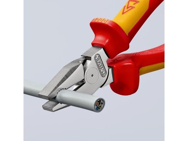 Knipex 02 06 200, Kombinasjonstang, 2,5 cm, Stål, Plast, Oransje, Rød, 200 mm