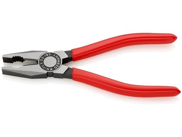 Knipex 03 01 180, Kombinasjonstang, 1,6 cm, Stål, Plast, Rød, 180 mm