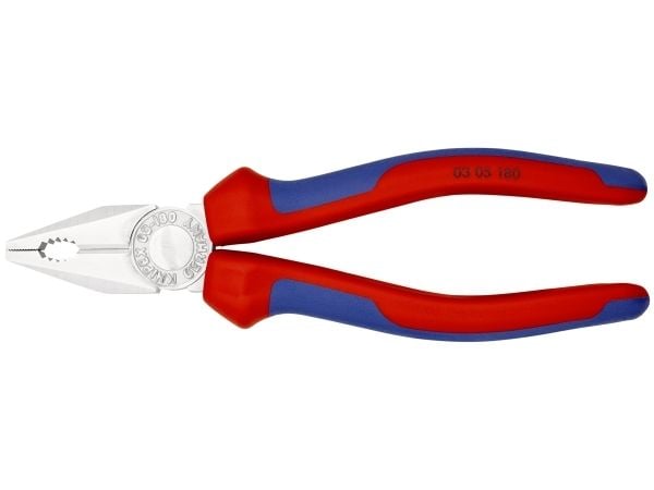 Knipex 03 05 180, Kombinasjonstang, 1,6 cm, Stål, Plast, Blå, Rød, 180 mm