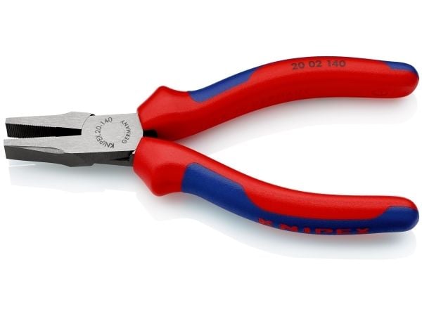 Knipex 20 02 140, Nesetang, Kromvanadiumstål, Plast, Blå, Rød, 14 cm, 137 g