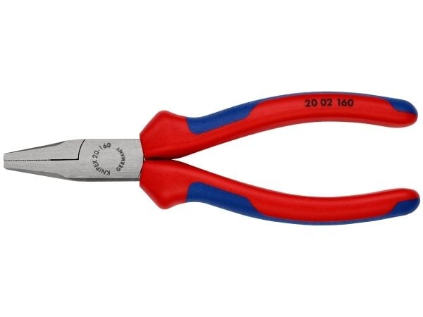 Knipex 20 02 160, Nesetang, Kromvanadiumstål, Plast, Blå, Rød, 160 mm, 172 g