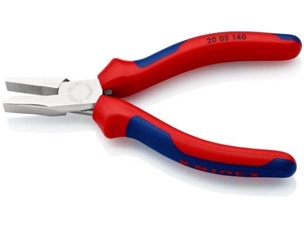 Knipex 20 05 140, Nesetang, Kromvanadiumstål, Plast, Blå, Rød, 140 mm, 136 g