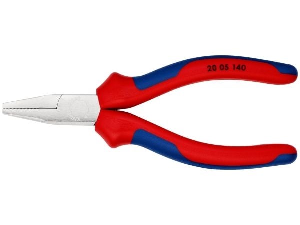 Knipex 20 05 140, Nesetang, Kromvanadiumstål, Plast, Blå, Rød, 140 mm, 136 g