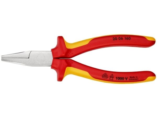 Knipex 20 06 160, Nesetang, Kromvanadiumstål, Plast, Oransje, Rød, 160 mm, 176 g