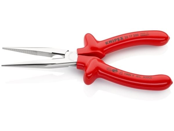Knipex 26 17 200, Endekuttende tang, Kromvanadiumstål, Plast, Rød, 200 mm, 212 g