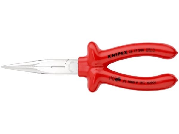 Knipex 26 17 200, Endekuttende tang, Kromvanadiumstål, Plast, Rød, 200 mm, 212 g