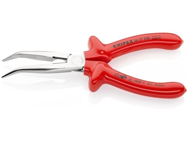 Knipex 26 27 200, Diagonal tang, Kromvanadiumstål, Plast, Rød, 200 mm, 220 g