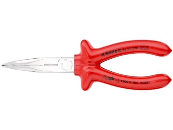 Knipex 26 27 200, Diagonal tang, Kromvanadiumstål, Plast, Rød, 200 mm, 220 g