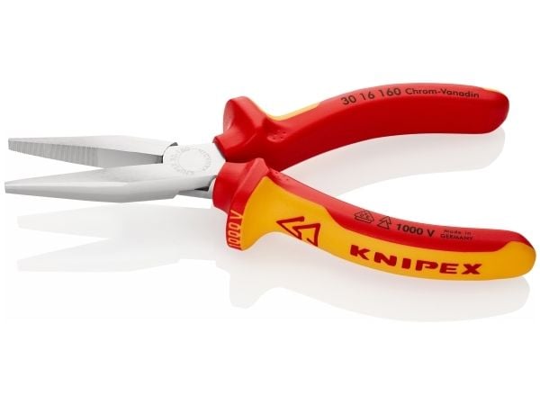Knipex 30 16 160, Nesetang, 5 mm, 4,65 cm, Stål, Rød, Gult, 160 mm