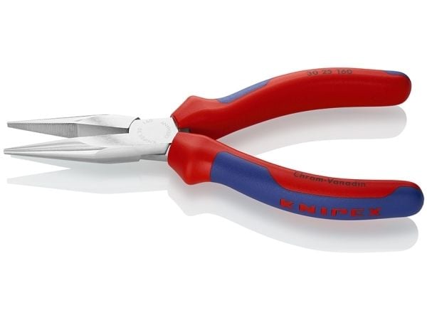 Knipex 30 25 160, Nesetang, 2,5 mm, 5 cm, Stål, Blå, Rød, 160 mm