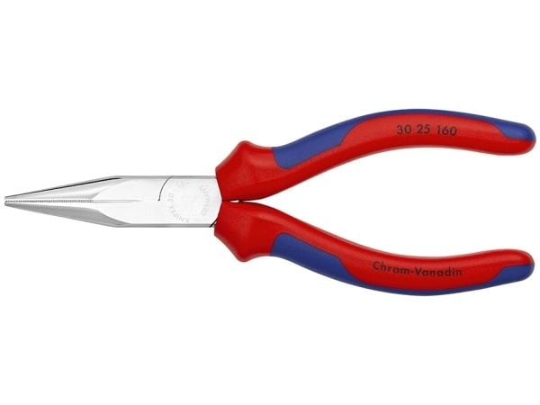 Knipex 30 25 160, Nesetang, 2,5 mm, 5 cm, Stål, Blå, Rød, 160 mm