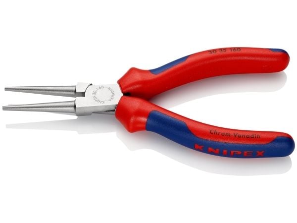 Knipex 30 35 160, Nesetang, 2,5 mm, 4,1 cm, Stål, Blå, Rød, 160 mm