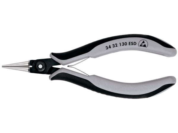 Knipex 34 32 130 ESD, 1 mm, 2,37 cm, Stål, Grå, 135 mm, 62 g