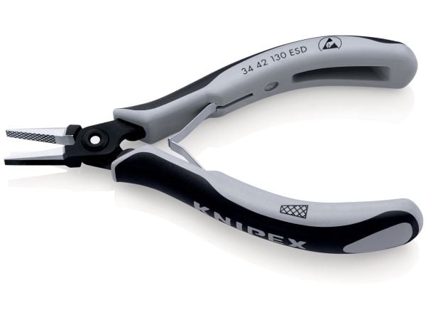 Knipex 34 42 130 ESD, tang, stål, svart, grå, 130 mm, 61 g