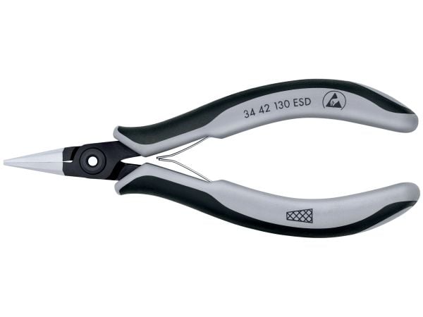 Knipex 34 42 130 ESD, tang, stål, svart, grå, 130 mm, 61 g