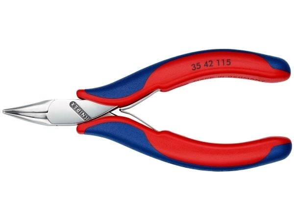 Knipex 35 42 115 SB Elektroniikka- ja hienomekaniikka Litteäkärkiset pihdit 45° taivutettu 115 mm