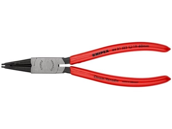 Knipex 44 31 J22, Låseringtang, Kromvanadiumstål, Plast, Rød, 180 mm, 140 g