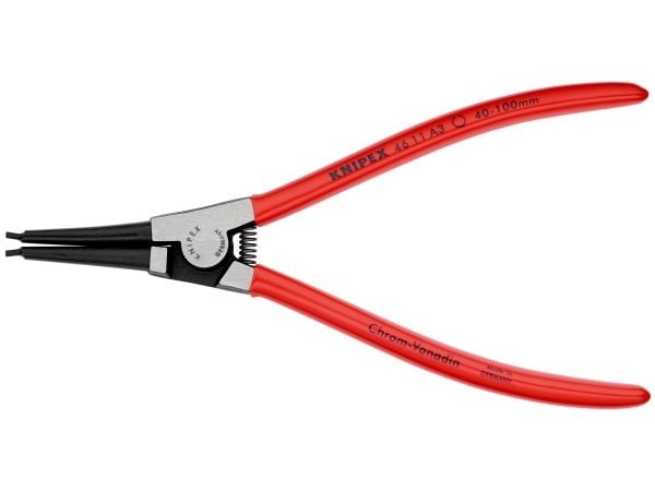 Knipex 46 11 A3, Låseringtang, Kromvanadiumstål, Plast, Rød, 210 mm, 220 g