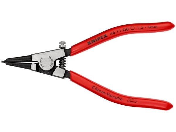Knipex 46 11 G1, Låseringtang, Kromvanadiumstål, Plast, Rød, 140 mm, 85 g