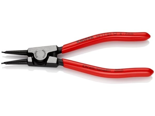 Knipex 46 11 G1, Låseringtang, Kromvanadiumstål, Plast, Rød, 140 mm, 85 g