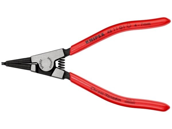 Knipex 46 11 G1, Låseringtang, Kromvanadiumstål, Plast, Rød, 140 mm, 85 g