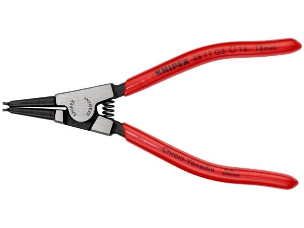 Knipex 46 11 G3, Låseringtang, Kromvanadiumstål, Plast, Rød, 140 mm, 86 g