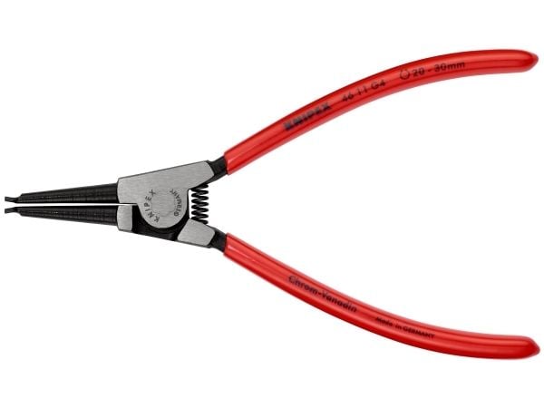 Knipex 46 11 G4, Låseringtang, Kromvanadiumstål, Plast, Rød, 180 mm, 134 g