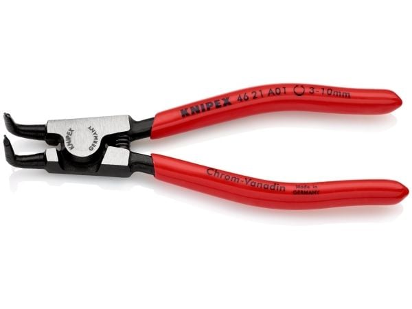 Knipex 46 21 A01, Låseringtang, Kromvanadiumstål, Plast, Rød, 125 mm, 85 g