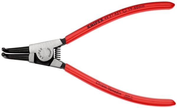 Knipex 46 21 A21, Låseringtang, Kromvanadiumstål, Plast, Rød, 170 mm, 132 g