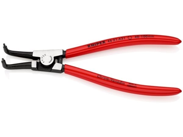 Knipex 46 21 A31, Låseringtang, Kromvanadiumstål, Plast, Rød, 200 mm, 219 g