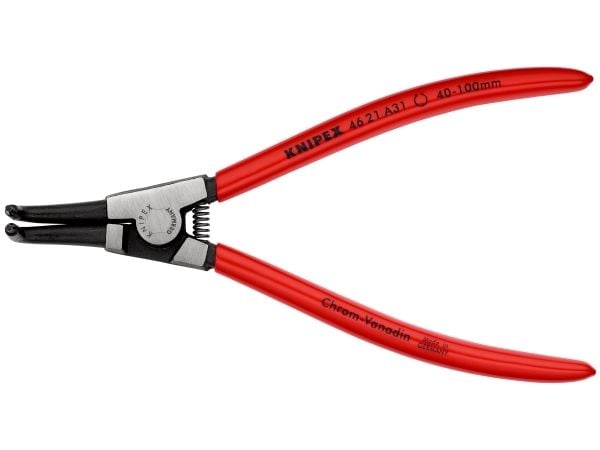 Knipex 46 21 A31, Låseringtang, Kromvanadiumstål, Plast, Rød, 200 mm, 219 g