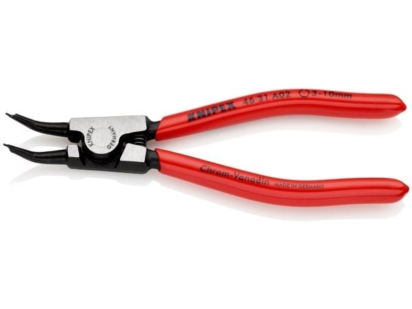 Knipex 46 31 A02, Låseringtang, Kromvanadiumstål, Plast, Rød, 130 mm, 83 g