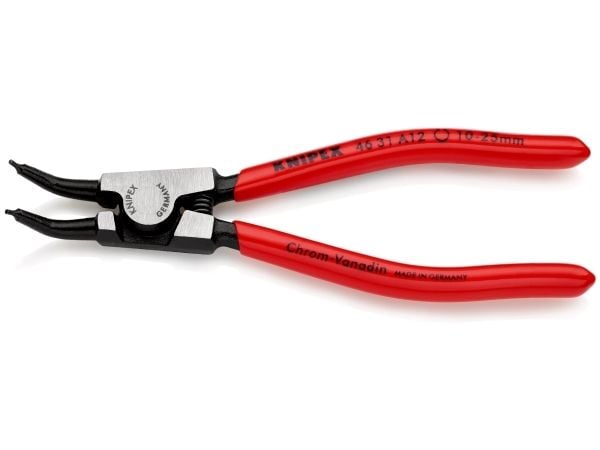 Knipex 46 31 A12, Låseringtang, Kromvanadiumstål, Plast, Rød, 130 mm, 85 g