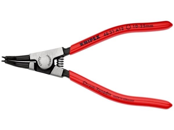 Knipex 46 31 A12, Låseringtang, Kromvanadiumstål, Plast, Rød, 130 mm, 85 g