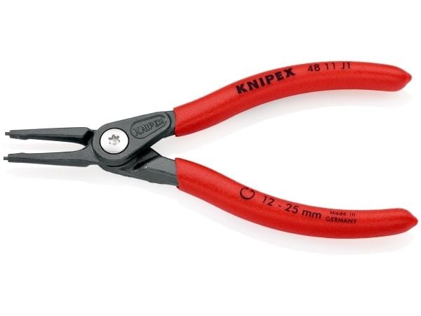 Knipex 48 11 J1, Låseringtang, Kromvanadiumstål, Plast, Rød, 140 mm, 105 g