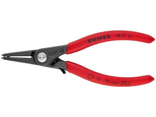 Knipex 48 31 J1, Låseringtang, Kromvanadiumstål, Stål, Plast, Rød, 140 mm, 105 g