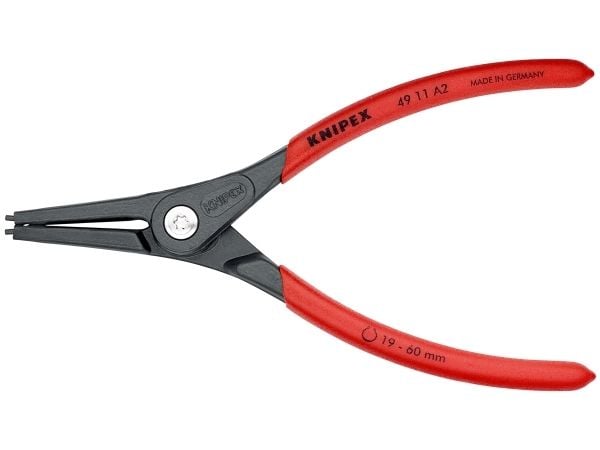 Knipex 49 11 A2 sulkupihdit Sopii ulkorenkaisiin 19-60 mm Kärkimuoto suora