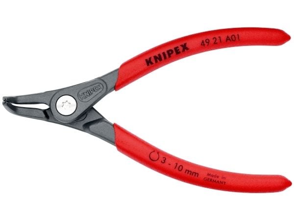 Knipex 49 21 A01, Låseringtang, Kromvanadiumstål, Plast, Rød, 130 mm, 100 g