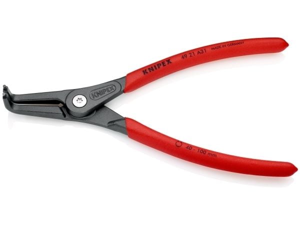 Knipex 49 21 A31, Låseringtang, Kromvanadiumstål, Plast, Rød, 210 mm, 272 g