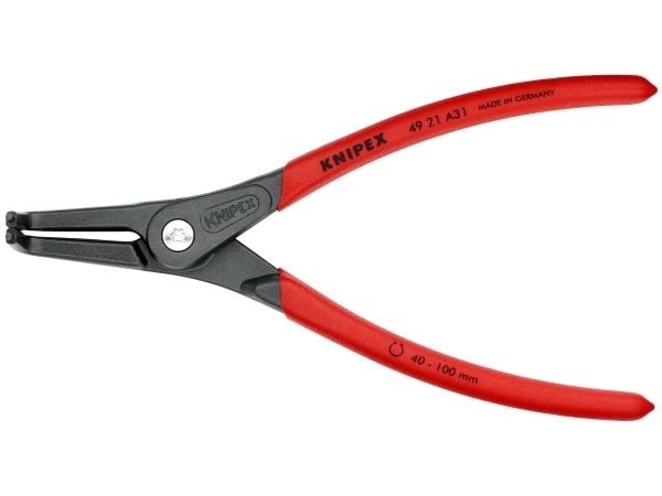 Knipex 49 21 A31, Låseringtang, Kromvanadiumstål, Plast, Rød, 210 mm, 272 g
