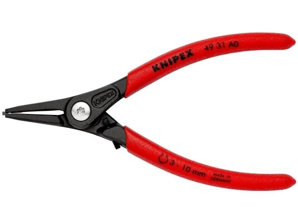 Knipex 49 31 A0, Låseringtang, Kromvanadiumstål, Plast, Rød, 140 mm, 103 g
