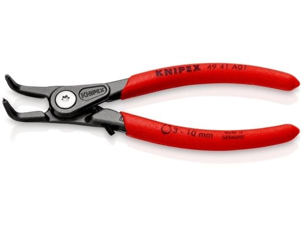 Knipex 49 41 A01, Låseringtang, Kromvanadiumstål, Plast, Rød, 130 mm, 102 g