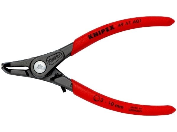 Knipex 49 41 A01, Låseringtang, Kromvanadiumstål, Plast, Rød, 130 mm, 102 g