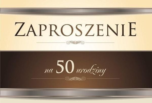 Trend invitasjon 50-års bursdag ZT08 (10 stk.)