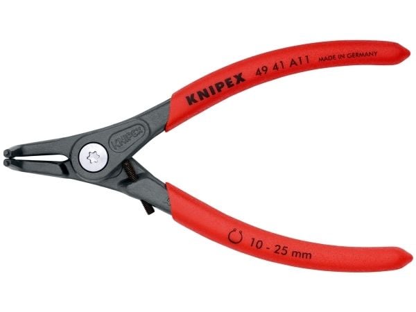 Knipex 49 41 A11, Låseringtang, Kromvanadiumstål, Plast, Rød, 130 mm, 102 g