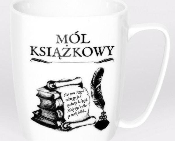 Nadwyraz.com keramikmugg vit bokmotiv Mól (494124) - 5901005001076