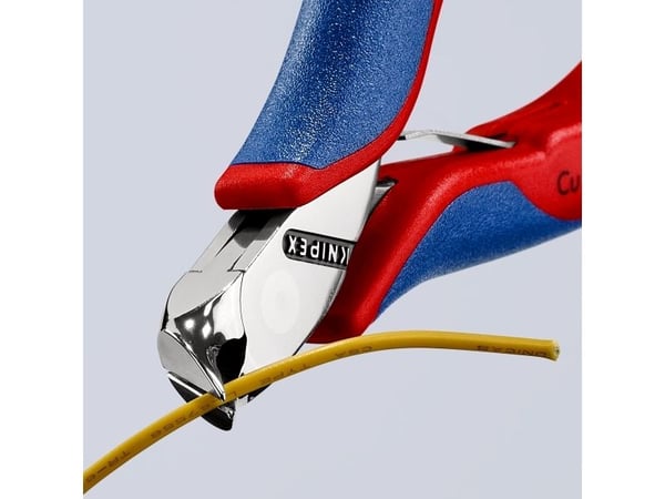 Knipex 64 42 115, Endekuttende tang, Stål, Blå, Rød, 115 mm, 69 g