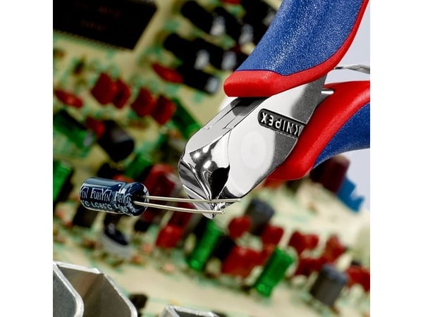 Knipex 64 42 115, Endekuttende tang, Stål, Blå, Rød, 115 mm, 69 g