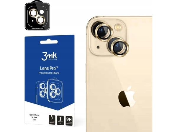 3MK Hybridilasi kameran linssille 3MK Lens Protection Pro Apple iPhone 14 Plus kultainen/kultainen