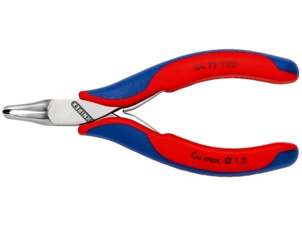 Knipex 64 72 120, Endekuttende tang, Stål, Blå, Rød, 120 mm, 95 g